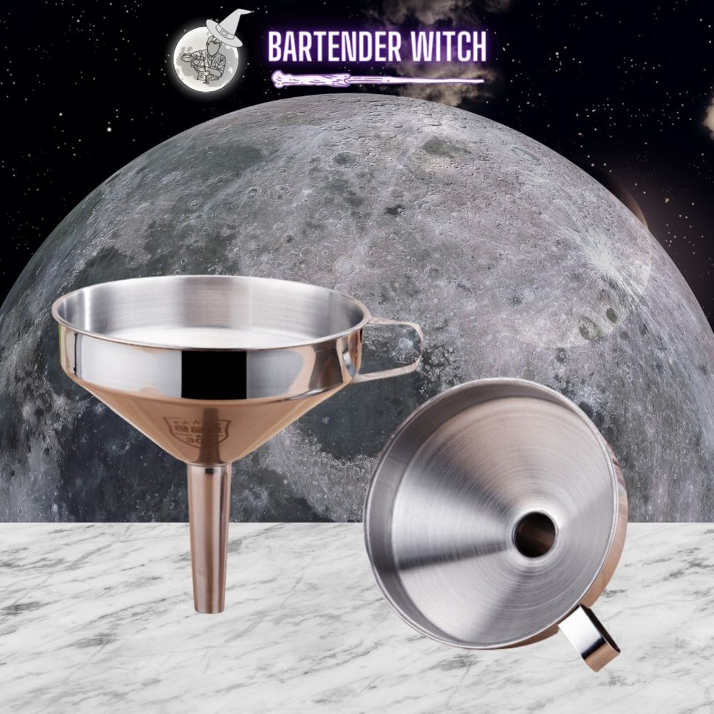 Phễu rót chiết chất rượu/ Dầu/ Mật Ong/ chất lỏng, chất liệu Inox 304 cao cấp - Bartender Witch