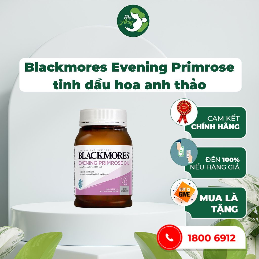Tinh dầu hoa anh thảo Blackmores, Evening Primrose Oil Blackmores Úc, lọ 190 viên - MẸ AKAY