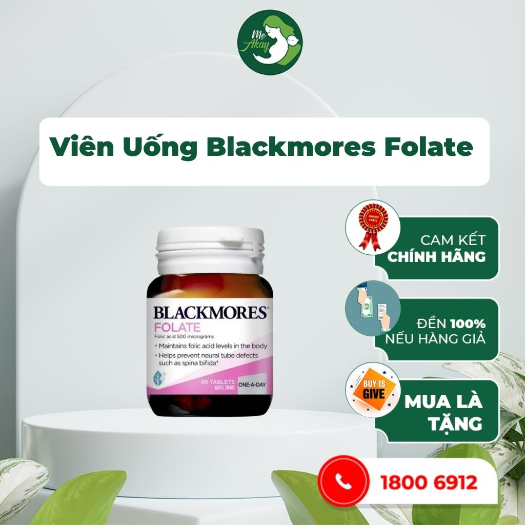 Viên uống Blackmores Folate, bổ sung acid folic hỗ trợ phòng ngừa dị tật thai nhi cho mẹ bầu, lọ 90 viên - MẸ AKAY