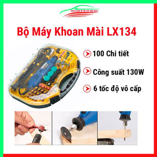 Bộ máy khoan mài lx134 100 chi tiết 6 tốc độ hàng cao cấp