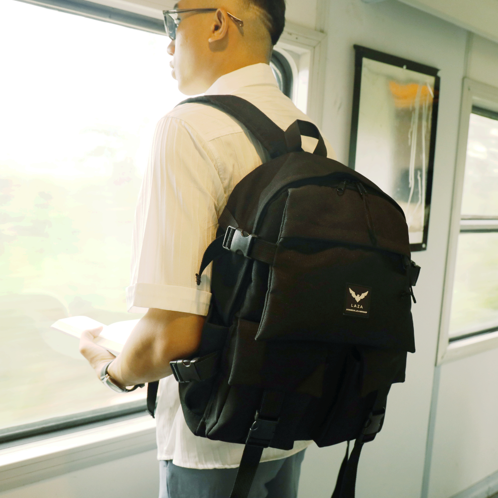 Balo nam nữ thời trang Hàn quốc chống thấm nước cao cấp LAZA Rosy Backpack 496 Chính hãng phân phối thiết kế unisex