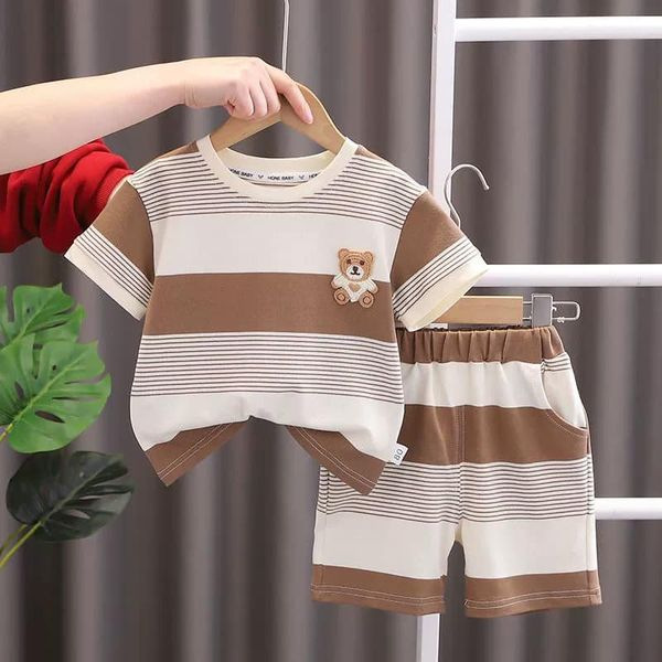 Bộ Cộc Tay Gấu Bear Bộ Hè Cotton Cho Bé Trai Bé Gái Từ 8kg Đến 32kg Thời Trang Trẻ Em Dâu Store