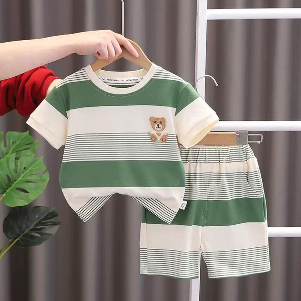 Bộ Cộc Tay Gấu Bear Bộ Hè Cotton Cho Bé Trai Bé Gái Từ 8kg Đến 32kg Thời Trang Trẻ Em Dâu Store