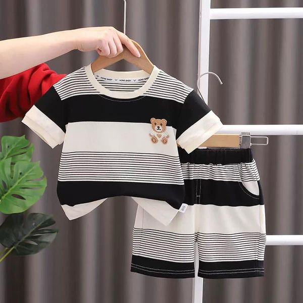 Bộ Cộc Tay Gấu Bear Bộ Hè Cotton Cho Bé Trai Bé Gái Từ 8kg Đến 32kg Thời Trang Trẻ Em Dâu Store