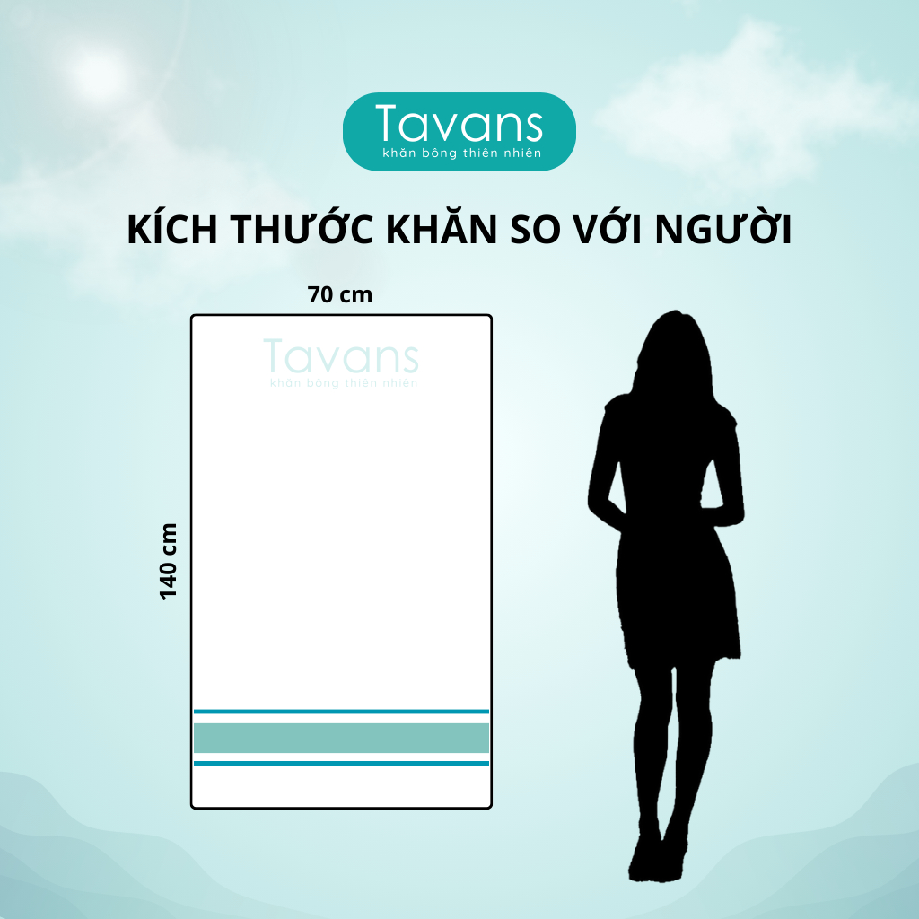 Khăn Tắm Lớn Sợi Tre Bamboo Organic 70x140cm Cao Cấp, Dầy dặn, Mềm Mịn, Thấm Hút TAVANS
