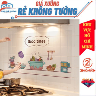 [Giá Xưởng] Decal Trang Trí Bếp Tranh Trang Trí Phòng Ăn Dễ Thương Vui Nhộn, Giấy Dán Tường Nhà Bếp Kích Thước 60x90cm