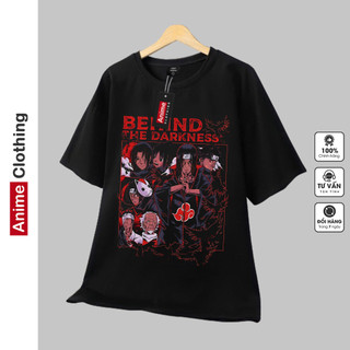 Áo thun nam nữ Naruto Itachi 10 Anime Clothing, phông đen cotton dày dặn thoáng mát