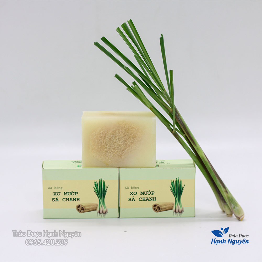 Xà bông sinh dược xơ mướp sả chanh làm sạch và mềm da chiết xuất từ thiên nhiên, an toàn 100g - Thảo Dược Hạnh Nguyên