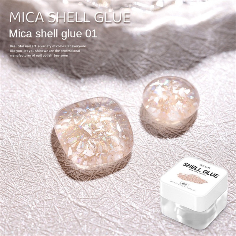 Gel hũ nhũ xà cừ trang trí móng tay