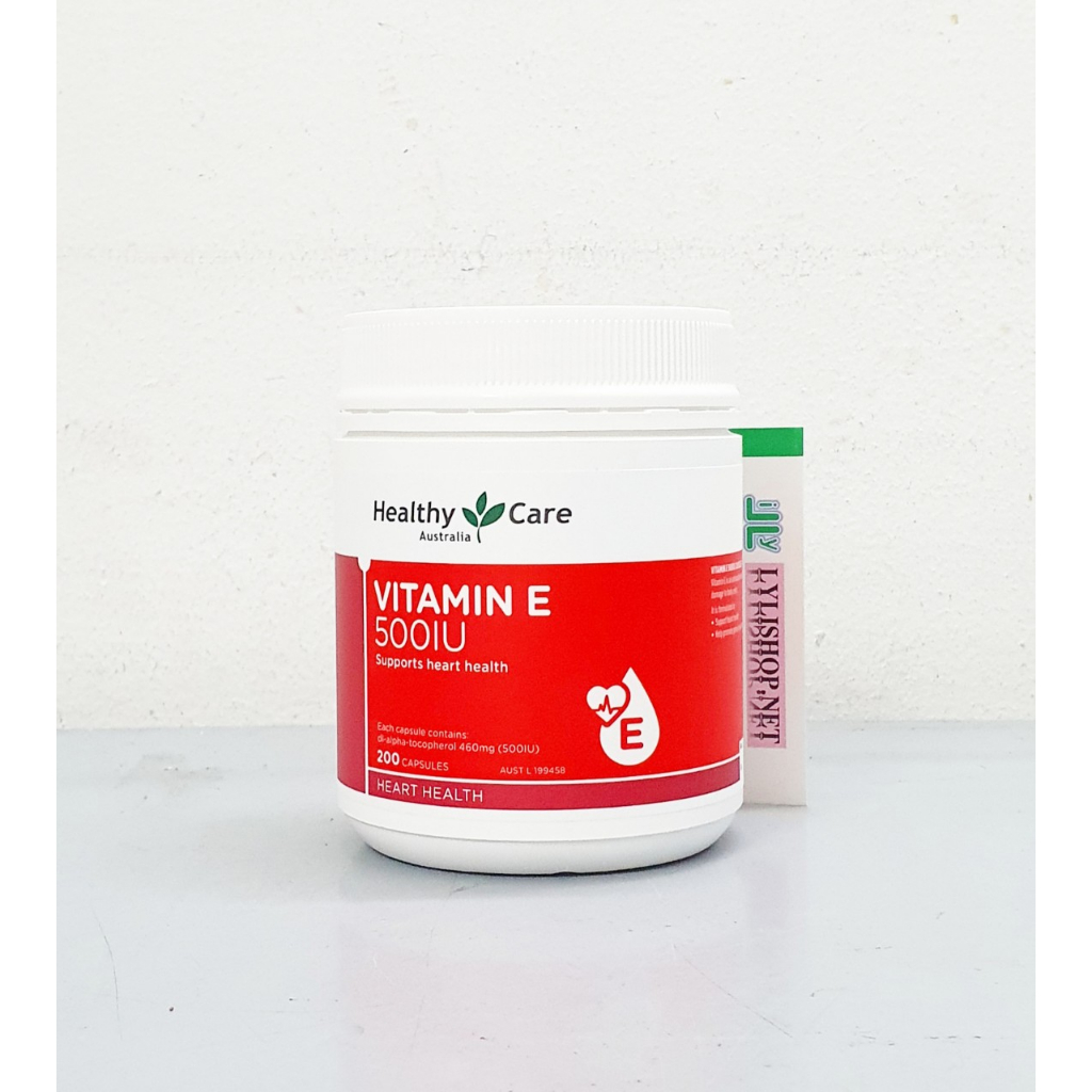 Bổ Sung Vitamin E 500IU chai 200 viên hãng Healthy Care của Úc