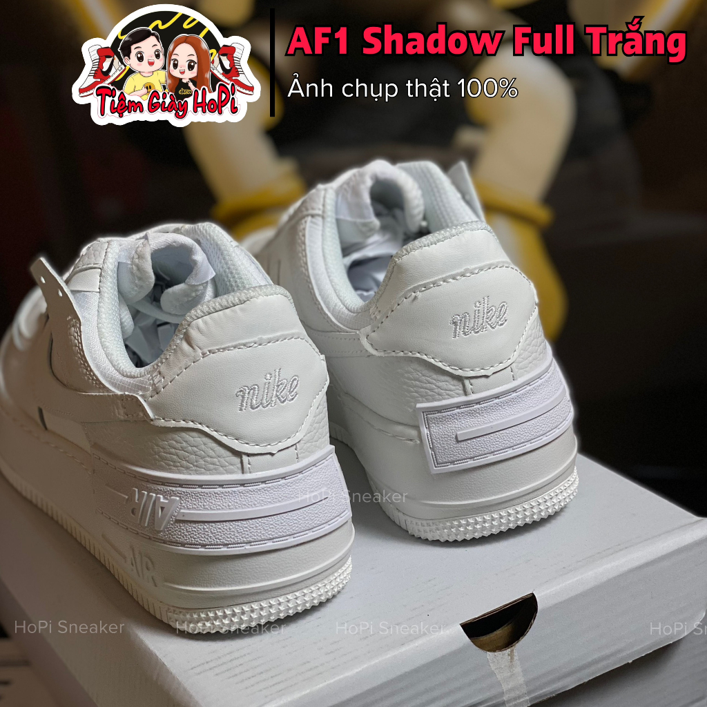 Giày Sneaker_Nike AF1 Shadow Trắng, AF1 Trắng Bản Chuẩn Cao Cấp Full Box Bill | HoPi Sneaker
