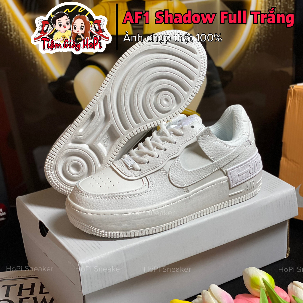 Giày Sneaker_Nike AF1 Shadow Trắng, AF1 Trắng Bản Chuẩn Cao Cấp Full Box Bill | HoPi Sneaker