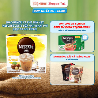 Cà phê sữa hạt NESCAFÉ Latte Sữa Hạt Vị Hạt Phỉ (Hộp 10 gói x 24g)