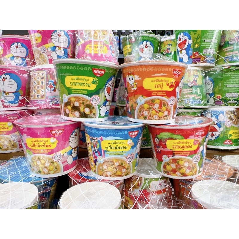 Lốc 6 Hộp Mì tôm DOREMON NISSIN Thái Lan cho bé hộp 40gam Date 01/2024