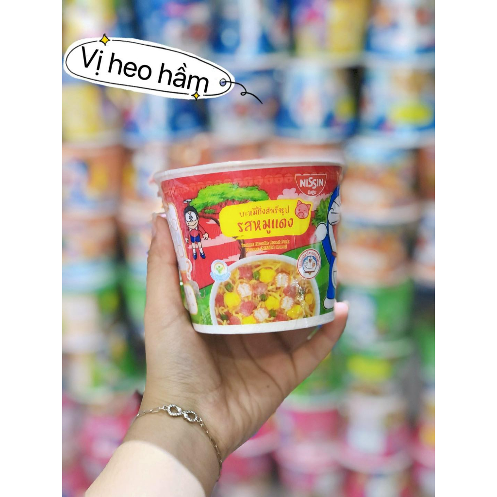 Mì tôm DOREMON NISSIN Thái Lan cho bé hộp 40gam Date Mới