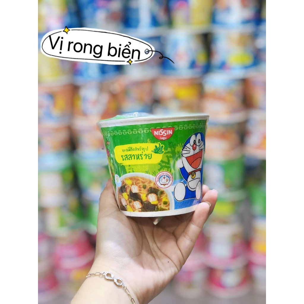 Mì tôm DOREMON NISSIN Thái Lan cho bé hộp 40gam Date Mới