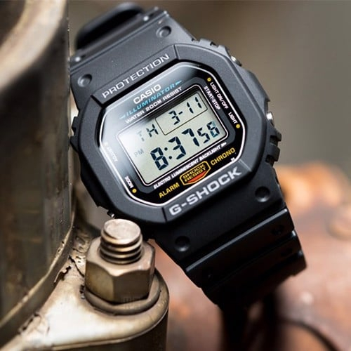 Đồng hồ Casio G-shock nam DW-5600E-1VDF dây cao su chính hãng