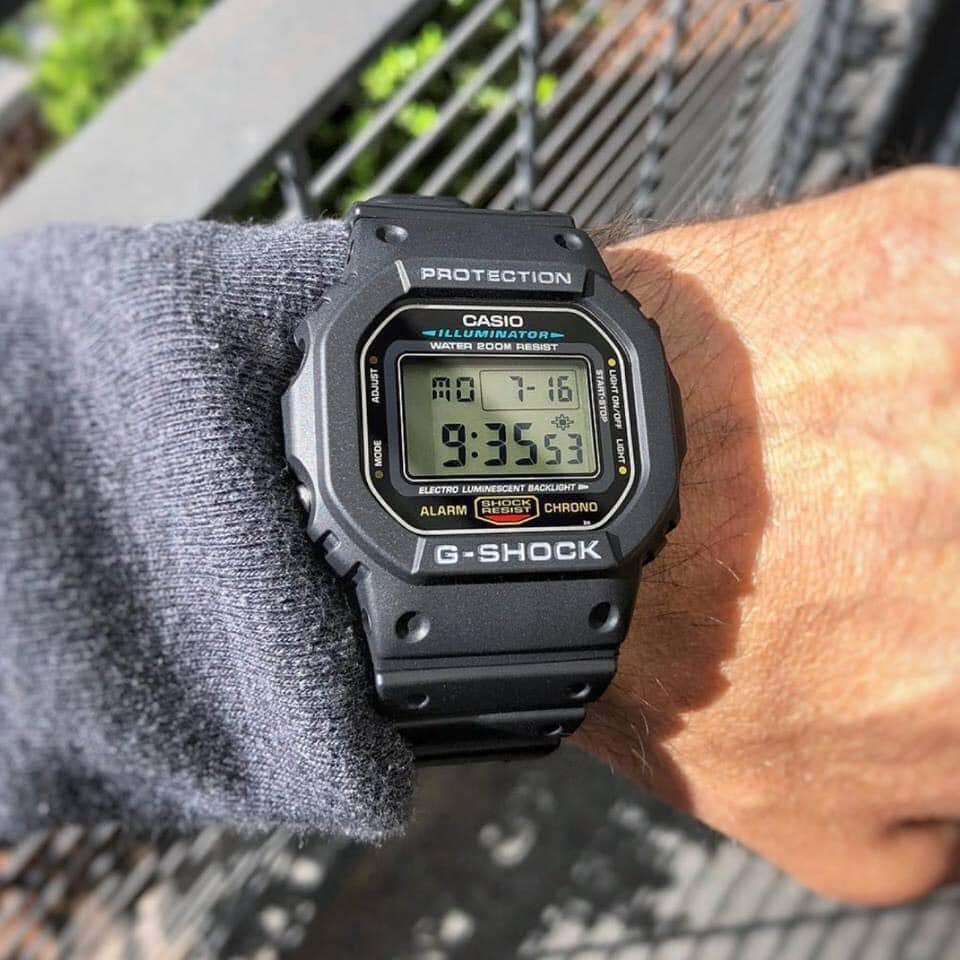 Đồng hồ Casio G-shock nam DW-5600E-1VDF dây cao su chính hãng