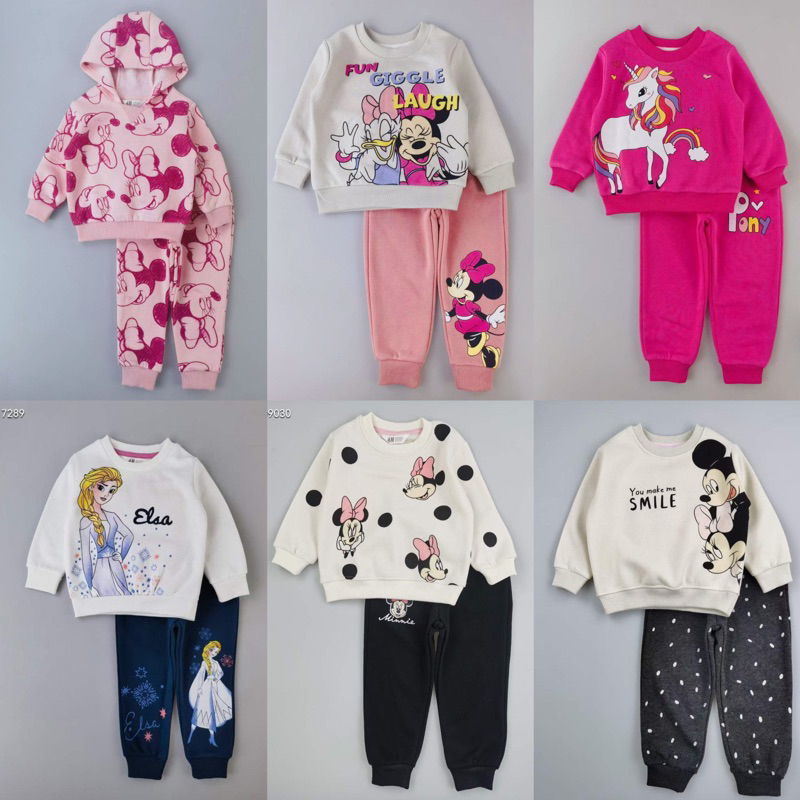 Bộ bé gái nỉ bông nhiều mẫu (2-6y)