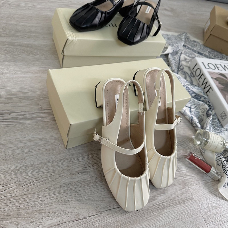 Giày hở gót mũi sò 5cm