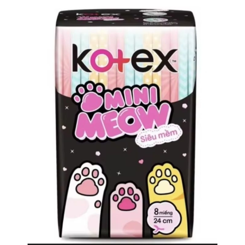 1 gói Kotex Mini Meow siêu mềm siêu mỏng 24cm