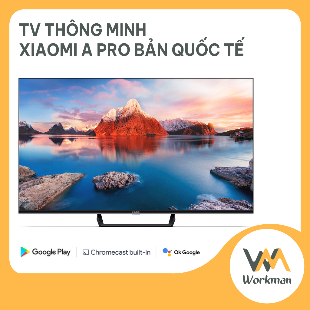 Tivi Thông Minh Xiaomi A Pro Series - Android TV Phiên Bản Quốc Tế - 43inch/55inch/65inch - Độ Phân Giải 4K UHD