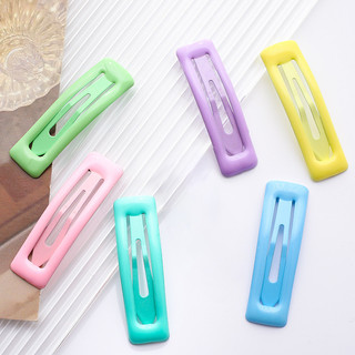 🌸Qiann99🌸Kẹp tóc nữ hình chữ nhật nhiều màu kẹp tóc mái basic phụ kiện tóc