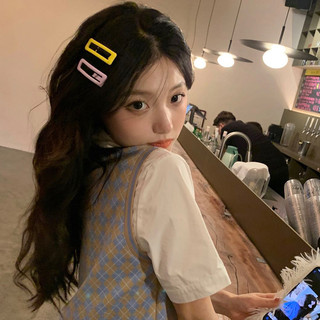 🌸Qiann99🌸Kẹp tóc nữ hình chữ nhật nhiều màu kẹp tóc mái basic phụ kiện tóc