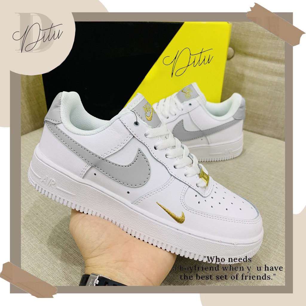 Giày Nike_Trắng AF1, Giày Air Force 1 Full Trắng Nam Nữ Màu Sắc Basic Dễ Phối Đồ Hàng Cao Cấp Full Box bill
