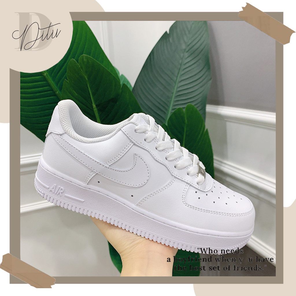 Giày Nike_Trắng AF1, Giày Air Force 1 Full Trắng Nam Nữ Màu Sắc Basic Dễ Phối Đồ Hàng Cao Cấp Full Box bill