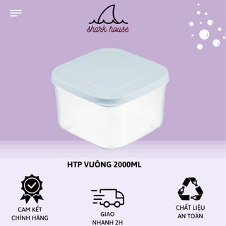 Hộp thực phẩm VUÔNG sử dụng đựng đồ ăn tủ lạnh, lò vi sóng, nồi chiên không dầu INOCHI. GIAO MÀU NGẪU NHIÊN