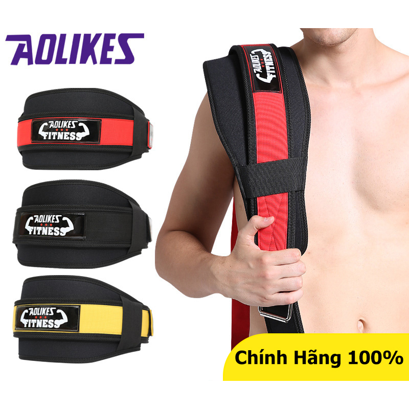 Đai Lưng Aolikes Fitnees Chống Chấn Thương, Đai lưng tập gym bảo vệ cột sống chính hãng Aolikes