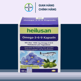 Heilusan Omega 369 Kapseln Bổ Sung DHA, EPA Vitamin E Giúp Phát Triển Não Bộ, Tim Mạch Hộp 60 Viên
