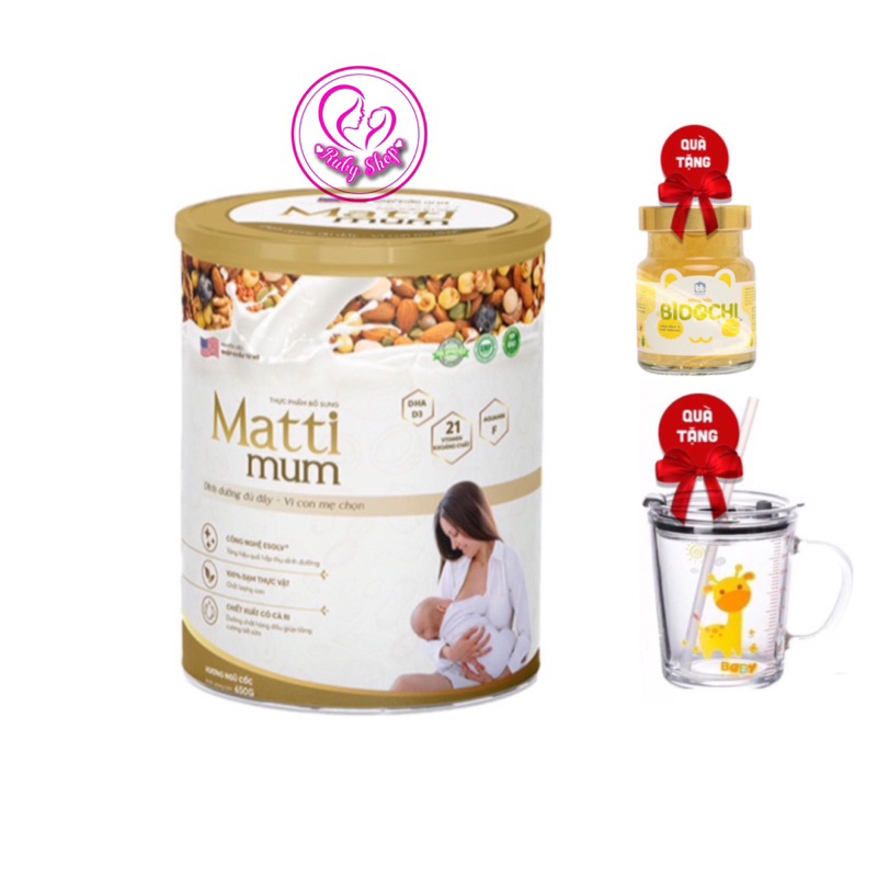 Sữa hạt lợi sữa Matti Mum lon 650g chính hãng - Kích sữa về nhanh, tăng chất lượng sữa cho bé