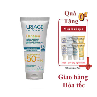 (Quà) Kem chống nắng bảo vệ da tối đa Uriage Bariesun SPF 50+ Creme Minerale 100ml