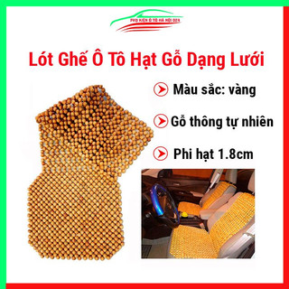 Lót ghế ô tô hạt gỗ cao cấp loại cài dưới gối đầu bền đẹp