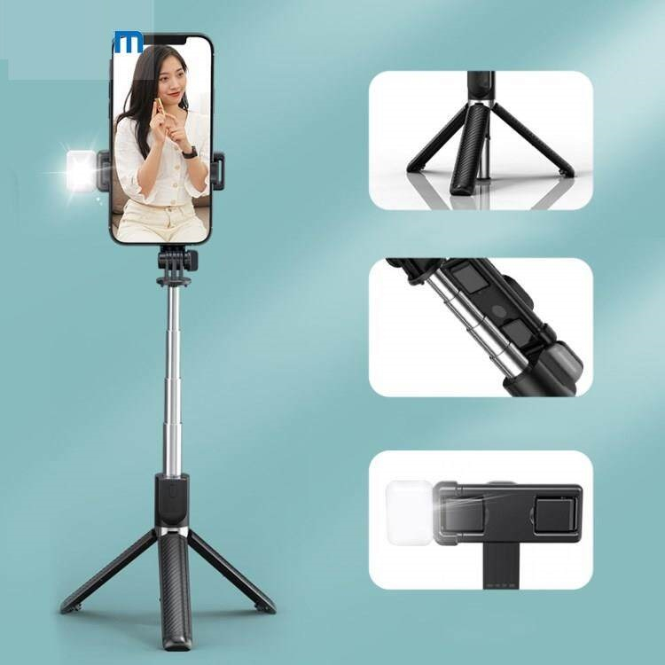 Gậy chụp ảnh điện thoại 3 chân có remote,kim đèn led Selfie tự sướng chống rung, xếp gọn xem phim, quay video sản phẩm