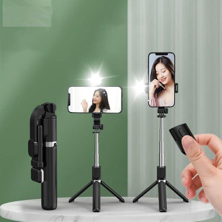 Gậy chụp ảnh điện thoại 3 chân có remote,kim đèn led Selfie tự sướng chống rung, xếp gọn xem phim, quay video sản phẩm