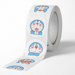 Cuộn 500 tem Sticker Doraemon dễ thương cho bé - 2.5cm