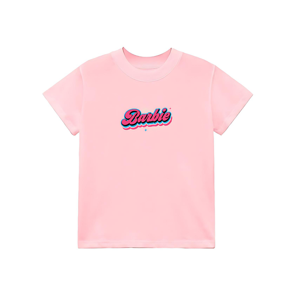 Áo Thun Form Fit Mẫu Barbie. Áo Baby Tee Chất Cotton Co Giãn