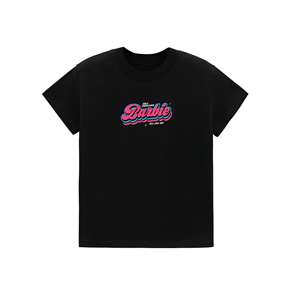 Áo Thun Form Fit Mẫu Barbie. Áo Baby Tee Chất Cotton Co Giãn