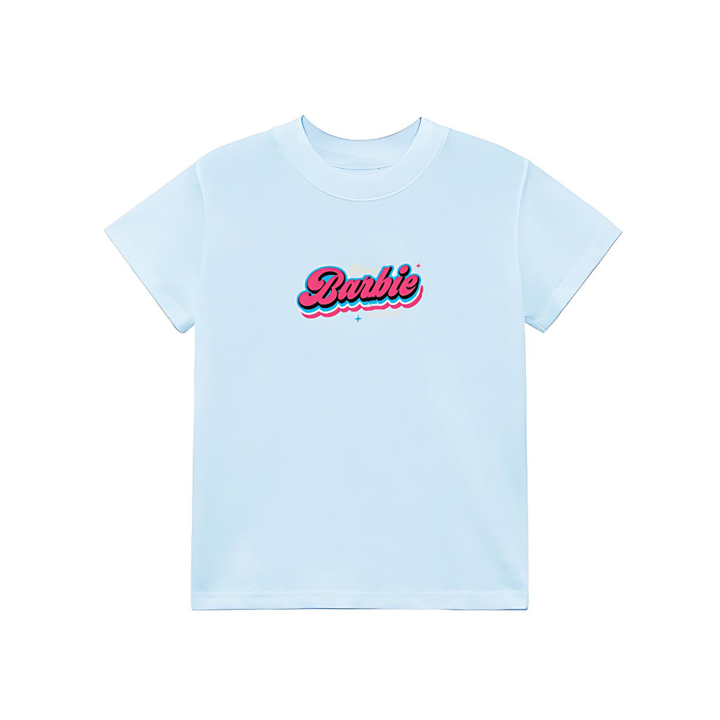 Áo Thun Form Fit Mẫu Barbie. Áo Baby Tee Chất Cotton Co Giãn