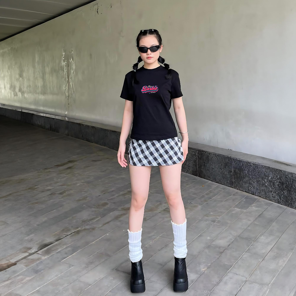 Áo Thun Form Fit Mẫu Barbie. Áo Baby Tee Chất Cotton Co Giãn