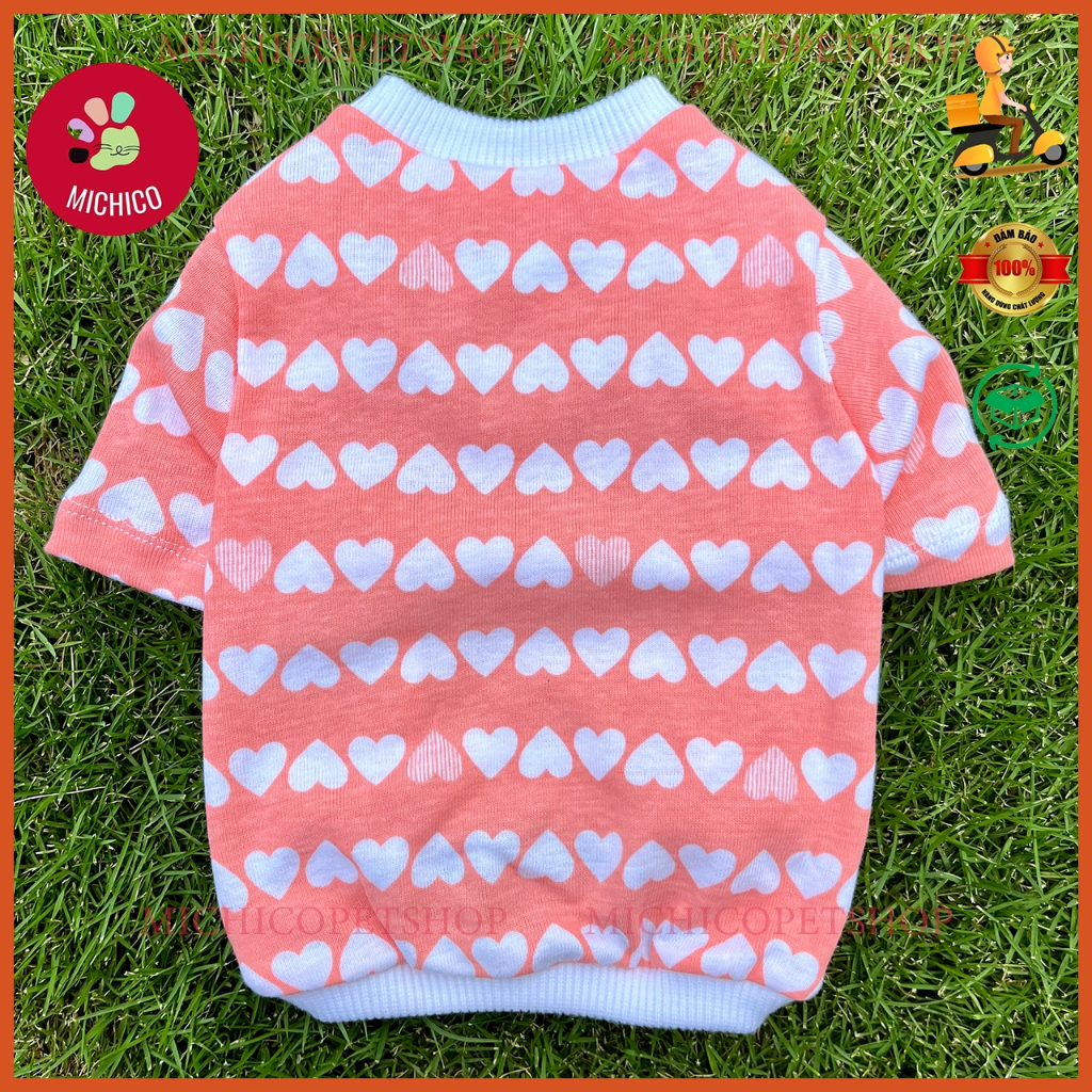 Áo Cho Chó Mèo Ngắn Tay  Vải Cotton – Áo Ngắn Tay Cho Chó Mèo Đủ Size