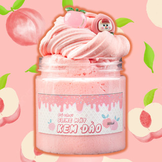LAVIS SLIME - Slam Mây: Quả Đào Best Seller An Toàn Cho Trẻ Em Đầy Đủ Charm Cốm