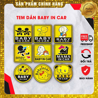 Decal Trang Trí Xe Ô tô , Xe Máy BABY IN CAR - Nhiều mẫu mã rẻ đẹp
