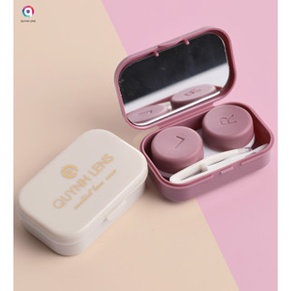 Khay gương đựng lens kèm dụng cụ đeo QUYNH LENS