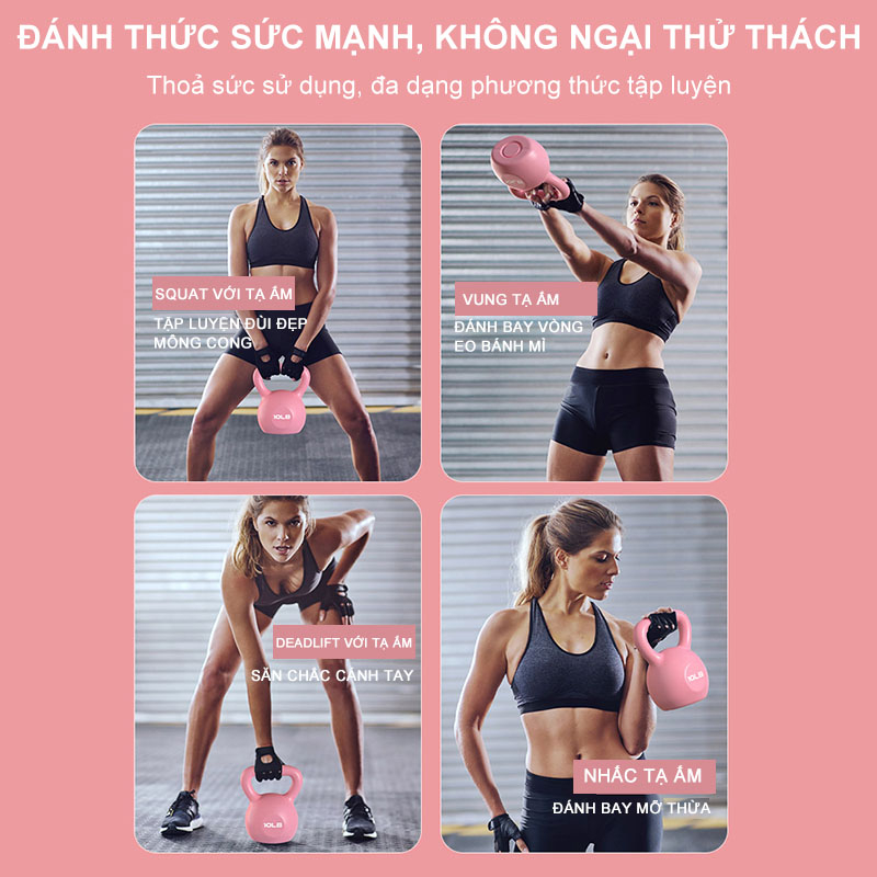 KETTLEBELL - Tạ Bình Vôi,Tạ Ấm,Tạ Quai Xách, Tạ Chuông Dụng CụTập Gym ,Săn chắc lưng eo, định hình và giảm mỡ