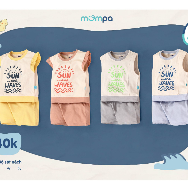 Bộ đồ sát nách quần đúi nhiều màu họa tiết xinh xắn cho bé, chất liệu thấm hút, co giãn tốt - MP615