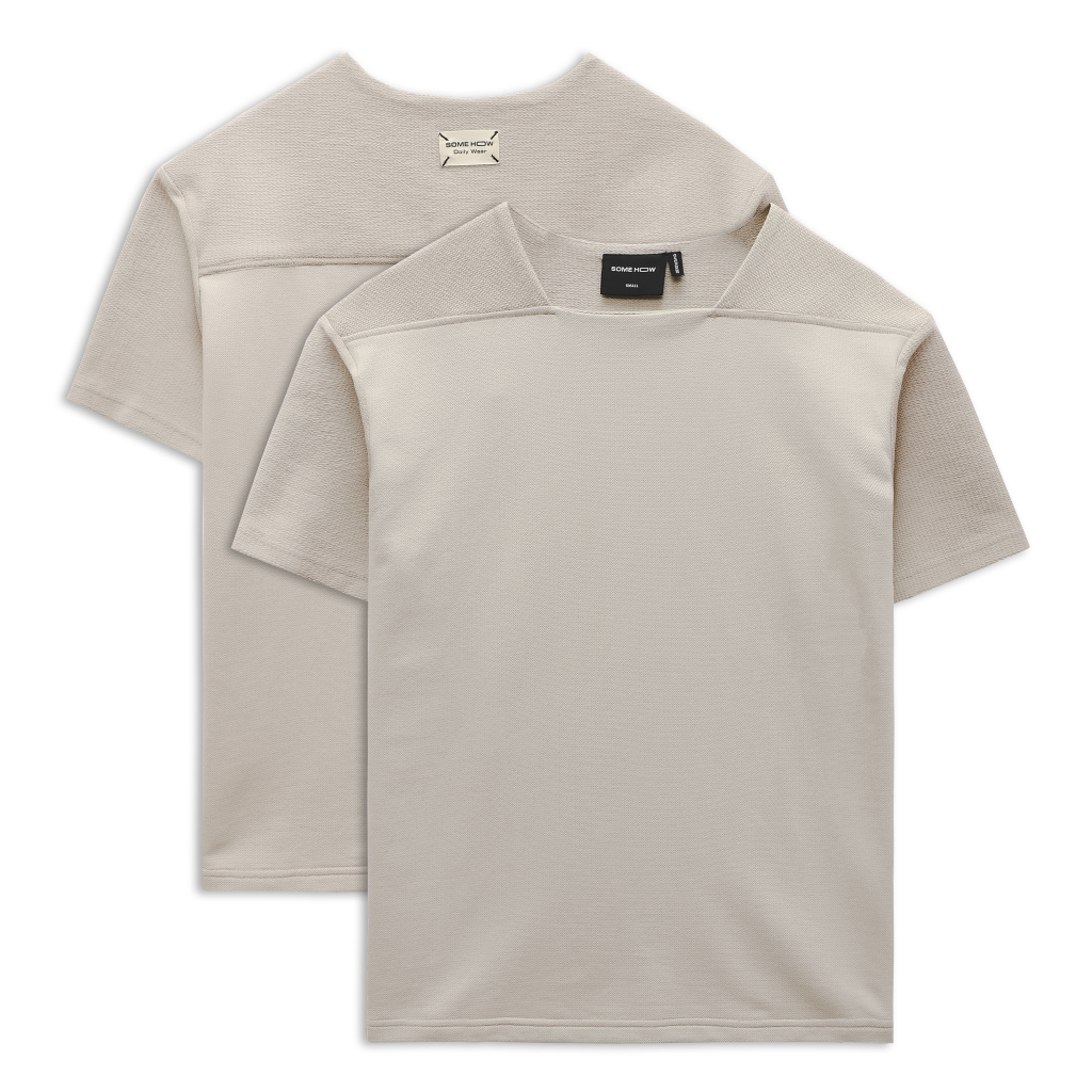 Áo Thun Nam Squareneck Plain, Chất Vải Thun Dệt Da Cá Thoải Mái, AT0063, SOMEHOW